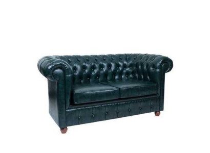 Dark Blue Chesterfield Two-seater Modern Sofa 2-seater 2-seater sofa